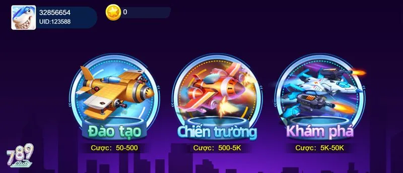 Game không chiến với đa dạng phòng chơi phù hợp