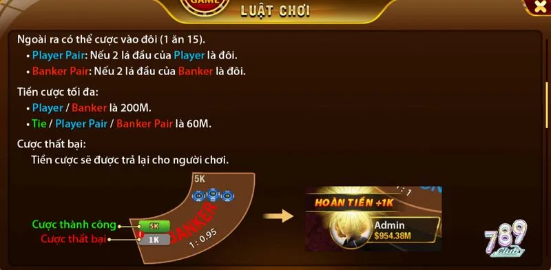 Nâng cao tỷ lệ thắng với nhiều cửa cược Baccarat