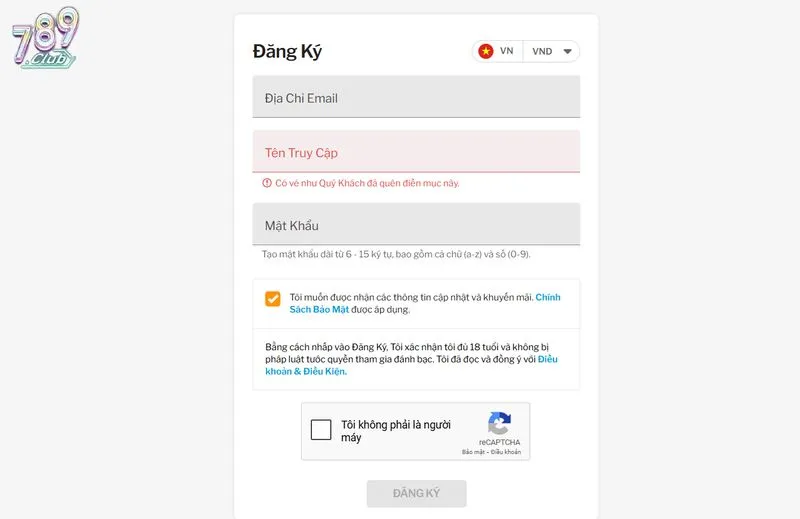 Hướng dẫn đăng ký để trải nghiệm cá cược 789club