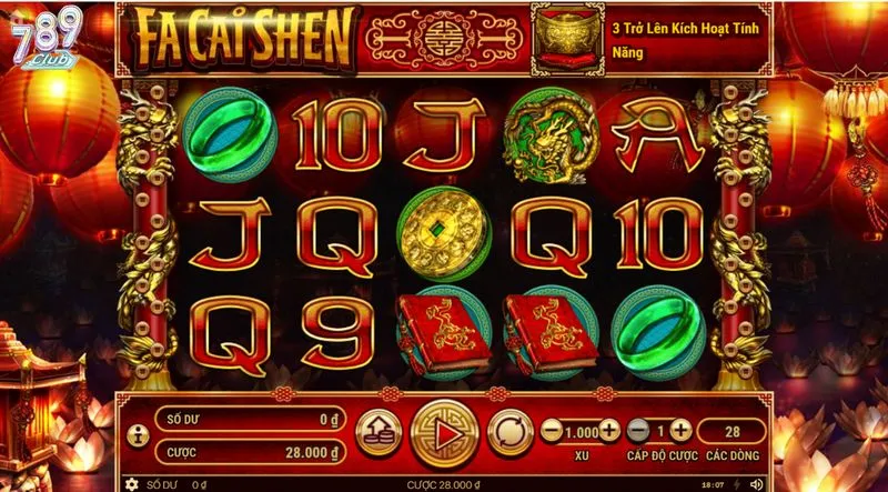 Cách chơi thần tài Fa Cai Shen 789 club